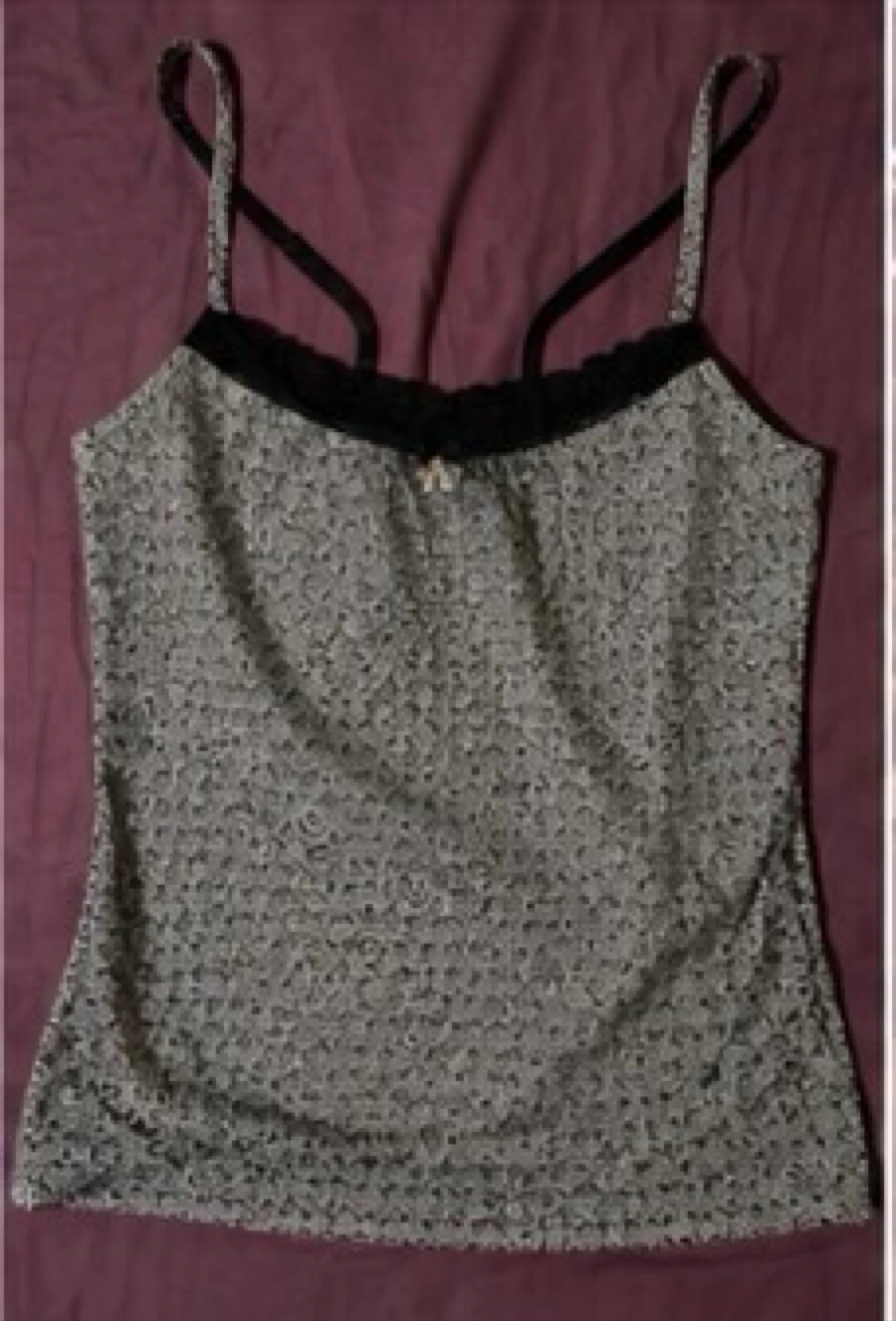 Camisola negra y blanca con motivos en espiral – encaje – talla 38 – photo 3